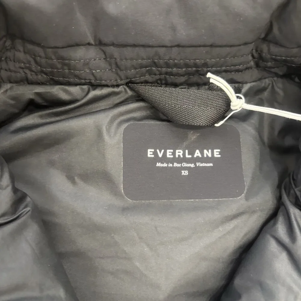 Everlane Puffer Vest Womens Size XS Nyle Quilted, Black & Gray Colorblock - Picture 5 of 9